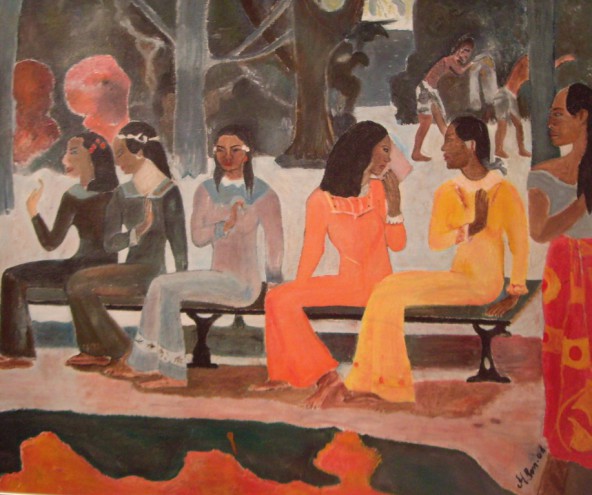 El mercado, de Paul Gauguin